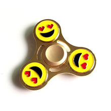 Bronze Tri Fidget Spinner Smiley Love Face Emoji