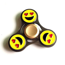 Bronze Tri Fidget Spinner Smiley Love Face Emoji