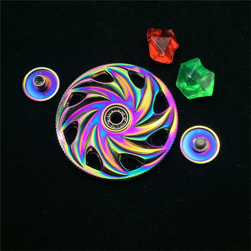 Wheel Rainbow Alloy Finger Spinner